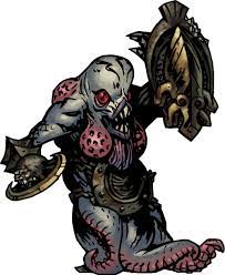 Pelagic Guardian The Pelagic Guardian Is An Eldritch Type That Appears In The Cove Arrayed In The Armor Of The Darkest Dungeon Dark Fantasy Character Design