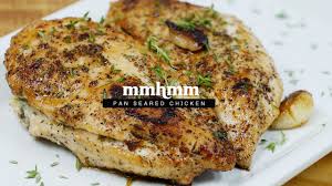 Add chicken to the hot pan, emphasis on hot. Pan Seared Chicken Breast Mmhmm Youtube