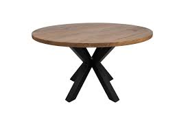 Round mango wood dining table. Round Dining Table Oakland 130 Cm Solid Mango Wood Iron Tables Table Tops Henk Schram Meubelen