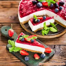 Ostermuffins mit topfen und pfirsich. Low Carb Beeren Joghurt Torte Ohne Backen Rezept Ohne Zucker