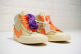 Nike Blazer Mid Off White All Hallows Eve Orange Aa3832 700 Detail Picture Www Anpkick Com Off White Blazer Nike Blazer White Nikes