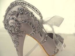 Silver Lace Wedding Shoes Gray Bridal Shoes Colorful Wedding Shoes Wedding Shoes Lace Bride Shoes