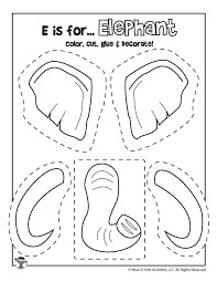 E Is For Elephant Coloring Craft Activity Woo Jr Kids Activities Letter A Crafts Letter E Craft Elephant Crafts