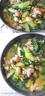 Chicken Tinola Soup Is A Type Of Filipino Chicken Soup Wherein Chicken Slices Are Cooked In Ginger Broth Until Tender Whil Tinola Recipe Soup Dish Tinola Soup