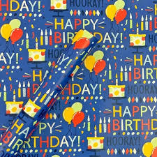 89 ($24.89/count) get it as soon as fri, jul 2. Happy Birthday Script And Balloons Gift Wrapping Paper Blue Spritz Target