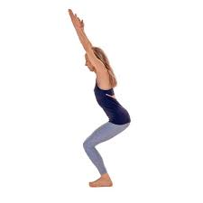 Chair Pose Utkatasana Standing Yoga Poses Poses Chair Pose