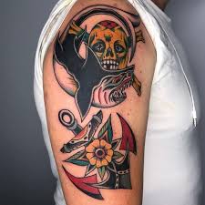Check out amazing skeleton_tattoo artwork on deviantart. Traditional Tattoo Ideas Meanings Anchors Daggers Flash Ships More