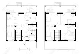 There are many reasons why choosing a 2 storey house plan over a single level can make both practical and economic sense. Architectural Plan Of A Two Storey Manor House With A Terrace Royalty Free Cliparts Vectors And Stock Illustration Image 104111379