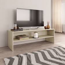 Design tv lowboard alimos 205 cm original mca edelmatt weiss. Vidaxl Tv Schrank Weiss Sonoma Eiche 120 X 40 X 40 Cm Spanplatte Gitoparts