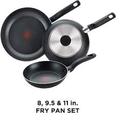 It doesn't react with acids, alkali, water, fats or anything really. Amazon Com T Fal Specialty 3 Pc Initiatives Nonstick Inside And Out 8 9 5 11 Black Kitchen Dining