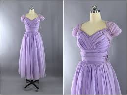 Vintage Chiffon Dress Lavender Chiffon Formal Cocktail Party Etsy Dresses Chiffon Party Dress Formal Cocktail Party