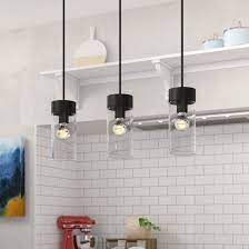 Our ceilings are not the highest, so we did have to shorten up the chain considerably, but it was pretty easy to. Brayden Studio Daniell 3 Light Kitchen Island Linear Pendant Reviews Wayfair