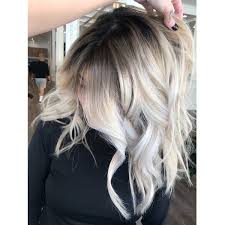Black And Platinum Blonde Balayage Pin By Cindy Lovington On Alogooyres Dark Roots Blonde Hair Icy Blonde Hair Highlights Icy Blonde Hair