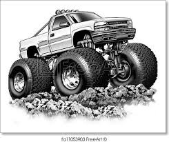 Freeart Fa11053903 Monster Truck Art Truck Art Truck Coloring Pages