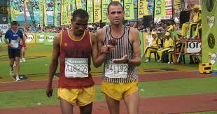 Blind Runner And His Guide Crossing The Finish Line At The Comrades Ultra Marathon Durban South Africa Comrades Olympic Games Sports Stars Ultra Marathon