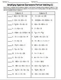 Useful for cbse, icse, all state boards grade: Matching Questions Algebraic Expression Grade 7 Pdf Year 6 Math Worksheets And Problems Algebra Edugain The Mcq Questions For Class 7 Algebraic Expressions With Answers Have Been Prepared