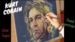 Kurt Cobain Pastel Color Portrait Time Lapse In 2020 Colorful Portrait Portrait Kurt Cobain