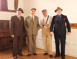 Late 30s/early 40s, double breasted suit, three piece, nip waist, teal blue with red windowpane. 1940s And Ww2 I Admiral Costumes