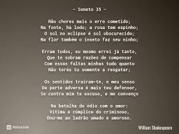 Pensador Soneto 35 Nao Chores Mais O Erro Cometido Facebook