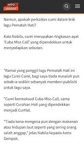 Cumi cumi cumi nabila razali. Rotikaya Tahu Apa Maksud Cumi Cumi Cumi Dalam Lagu Facebook