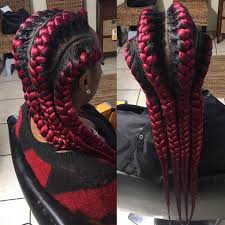 Four Big Burgundy Under Braids Under Braids Goddess Braids Hairstyles Braided Hairstyles