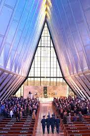 Chapter 28 Interior Of The Air Force Academy Chapel In Colorado Springs Colorado Geometric Mo United States Air Force Academy Air Force Academy Architecture