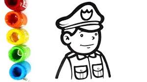 Mewarnai gambar profesi polisi dari wwwanakcemerlangcom mewarnai via pinterest.com. Cara Menggambar Dan Mewarnai Pak Polisi Youtube