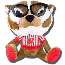 Wisconsin Badger Stuffed Animals 10 Stuffed Bucky Is The Perfect Study Buddy Detailed With Nerdy Wisconsin Badgers Wisconsin University Of Wisconsin