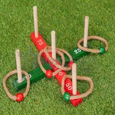 Hillington Garden Rope Quoits And Wooden Pegs Game For Sale Online Ebay