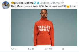 Rich mnisi is a young and successful south african fashion designer. Sa Fashion Brand Rich Mnisi Trends For Its Expensive Products South Africa Rich And Famous
