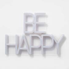 Cat light sign cat neon lights wall lamp room decor. Be Happy Led Neon Wall Sign White Room Essentials Target