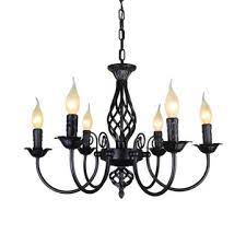 Antique wrought iron chandeliers for sale. Vintage Style Wrought Iron Chandelier Hanging Candle Light Pendant Light Sale Banggood Com