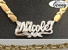 Silver i love you hugs and kisses necklace and bracelet set xoxo 18 4.1 out of 5 stars 17. 14k Gold Overlay Xo Necklace With 3 D Name Plate Xo Necklace Nameplate Necklace Gold Jewelry