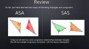 Proving two triangles are congruent means we must show three corresponding parts to be equal. Triangle Congruence Relations Aas And Sss