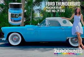 Image result for Peacock Blue 1956 Thunderbird