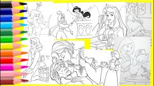 The pdf may look a little blurry but dont worry it will print fine. All Disney Princess Wedding Compilation Coloring Pages For Kids Youtube