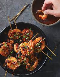 Korean Shrimp Skewers Recipe Appetizer Recipes Gochujang Sauce Sweet And Spicy Sauce