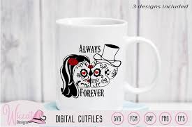 You can copy, modify, distribute and perform the work, even for commercial purposes, all. Sugar Skull Valentine Couple Svg Forever And Always 212121 Cut Files Design Bundles
