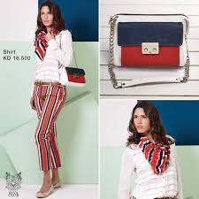 Nothing Better Than Wearing On A Cool Chiffon Top On A Hot Summer Day قمصان ذات موديلات انيقة و اقمشة مريحة هذا الصيف من تشكيلة Riva Clu Striped Fashion Pants