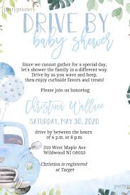 Drive By Baby Shower Invitations For Boys Edit Yourself Etsy Baby Shower Invitations For Boys Baby Shower Invitations Outdoor Baby Shower