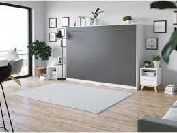 Smartbett Schrankbett Standard 140x200 Horizontal Anthrazit Weiss Hochglanzfront Mit Gasdruckfedern Schrankbett Einzimmerwohnung Und Schrankbett Klappbett