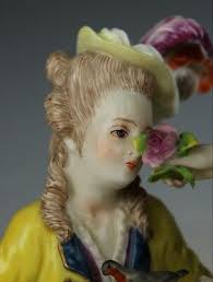 Brown Bird With Red Mohawk Antique Volkstedt Dresden Figurine Porcelain Lace Ballerina Figure 998 00 Dresden White Horses Figurines