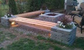 Diy wood fire pit bench. Backyard Backyard Fire Outdoor Gardens