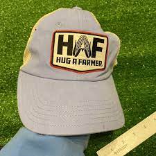 hug a farmer hat trucker hat adjustavle blue | eBay