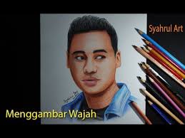 Cara Menggambar Wajah Dengan Pensil Syahrul Art Youtube