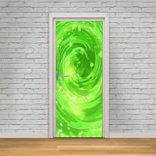 Rick Morty Portal Personalized Name Door Wrap Decal Removable Sticke Decalz Co