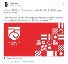 Logo Hut Ri Ke 75 Dituduh Mirip Salib Habib Husin Skakmat Para Pencibir