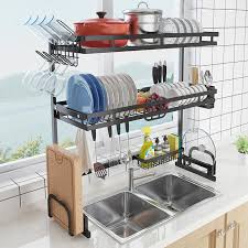 multi use stainless steel dishes rack