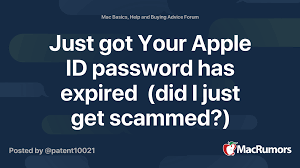 Have a look at the steps you need to follow in order to change your device's passcode when password expired your iphone unlock passcode has expired. Just Got Your Apple Id Password Has Expired Did I Just Get Scammed Macrumors Forums