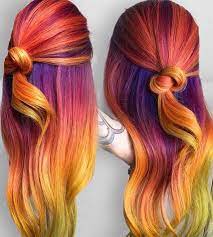 Sunset Dream Color By Nealmhair Using Pravanavivids Pravanasingapore Vivid Hair Color Ha Orange Ombre Hair Vivid Hair Color Sunset Hair Color